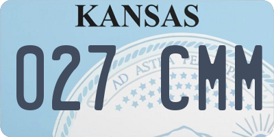 KS license plate 027CMM