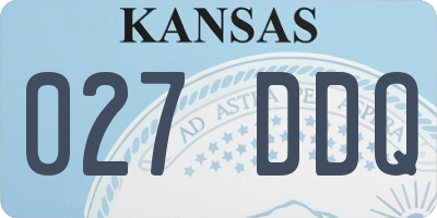 KS license plate 027DDQ
