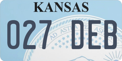 KS license plate 027DEB