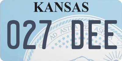 KS license plate 027DEE
