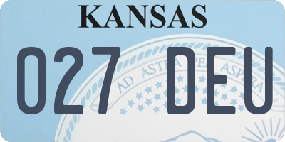 KS license plate 027DEU