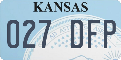 KS license plate 027DFP
