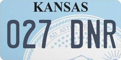 KS license plate 027DNR