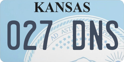 KS license plate 027DNS