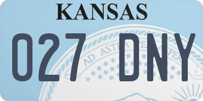 KS license plate 027DNY