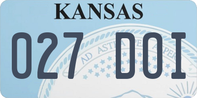 KS license plate 027DOI