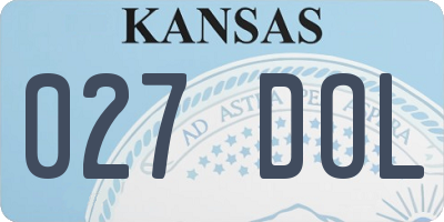 KS license plate 027DOL