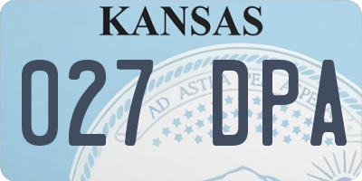 KS license plate 027DPA