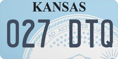 KS license plate 027DTQ