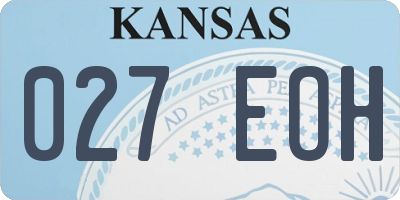 KS license plate 027EOH
