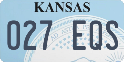 KS license plate 027EQS