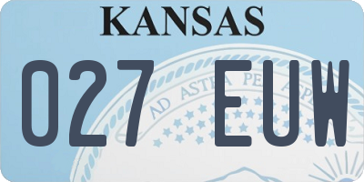 KS license plate 027EUW
