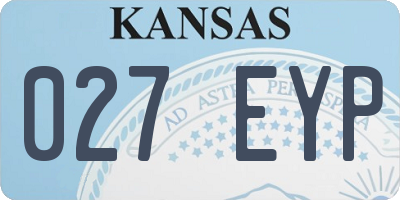 KS license plate 027EYP