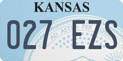 KS license plate 027EZS