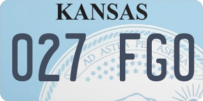 KS license plate 027FGO