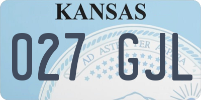 KS license plate 027GJL