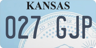 KS license plate 027GJP