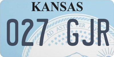 KS license plate 027GJR