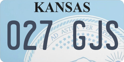 KS license plate 027GJS