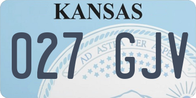 KS license plate 027GJV