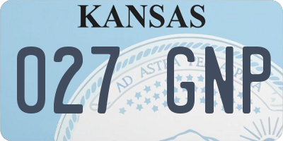 KS license plate 027GNP