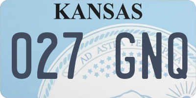 KS license plate 027GNQ