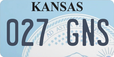 KS license plate 027GNS