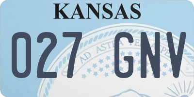 KS license plate 027GNV