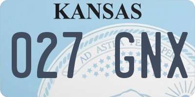 KS license plate 027GNX