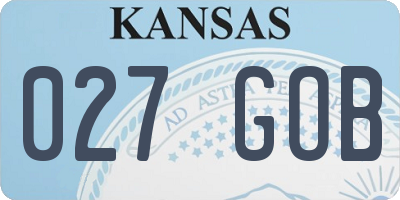 KS license plate 027GOB