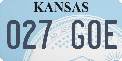 KS license plate 027GOE