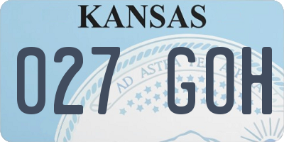 KS license plate 027GOH
