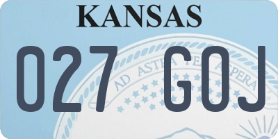 KS license plate 027GOJ
