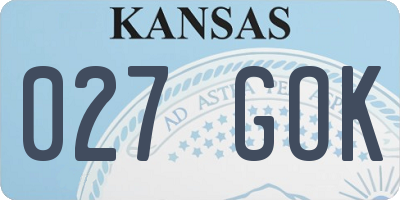 KS license plate 027GOK