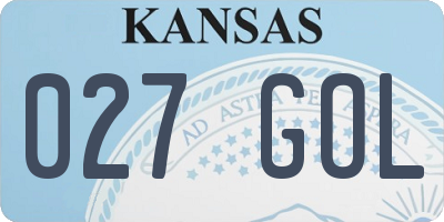 KS license plate 027GOL