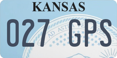 KS license plate 027GPS