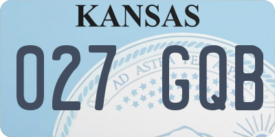 KS license plate 027GQB