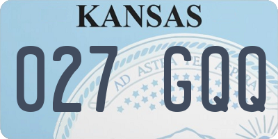KS license plate 027GQQ