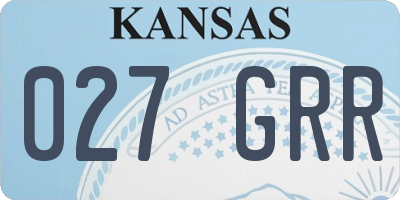 KS license plate 027GRR