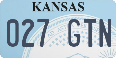 KS license plate 027GTN