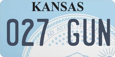 KS license plate 027GUN