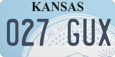 KS license plate 027GUX