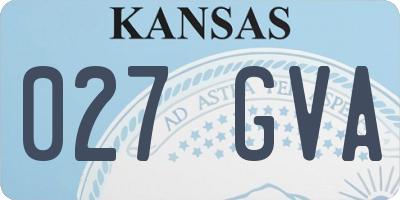 KS license plate 027GVA