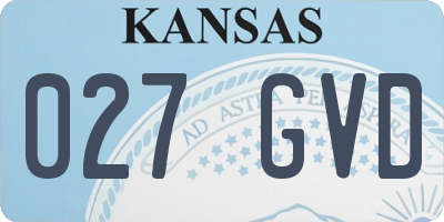 KS license plate 027GVD