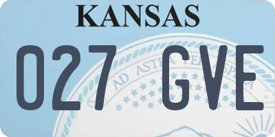 KS license plate 027GVE