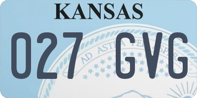KS license plate 027GVG