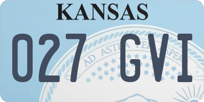 KS license plate 027GVI