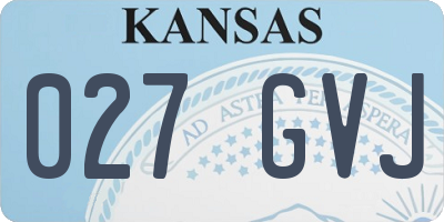KS license plate 027GVJ