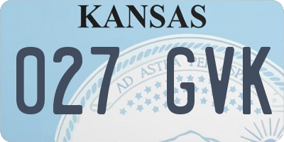 KS license plate 027GVK