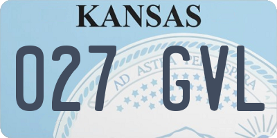 KS license plate 027GVL